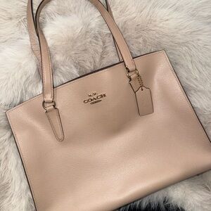 Coach Light Tan Leather Tote